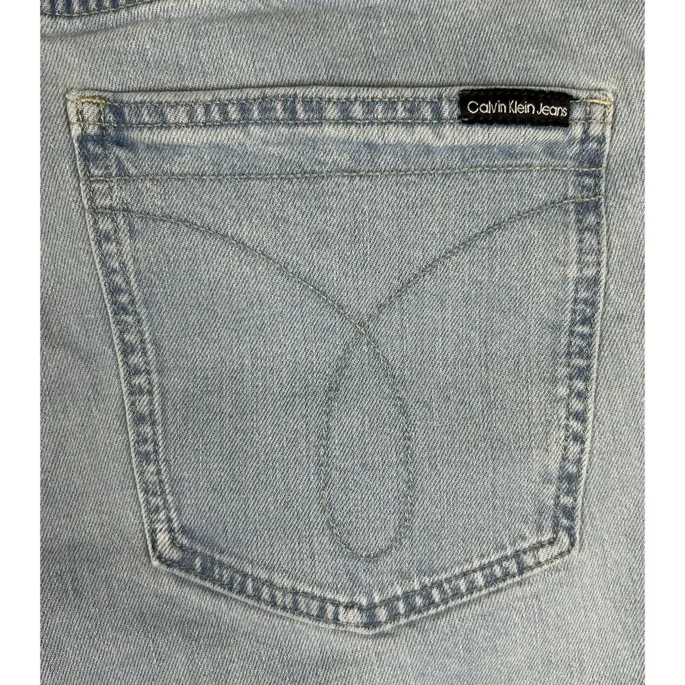 Calvin Klein Jeans Men's 38x32 Skinny Fit Stretch Denim Light Wash